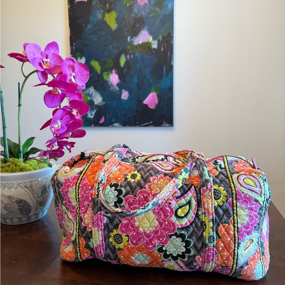 Vera Bradley Floral Quilted Duffel Bag
